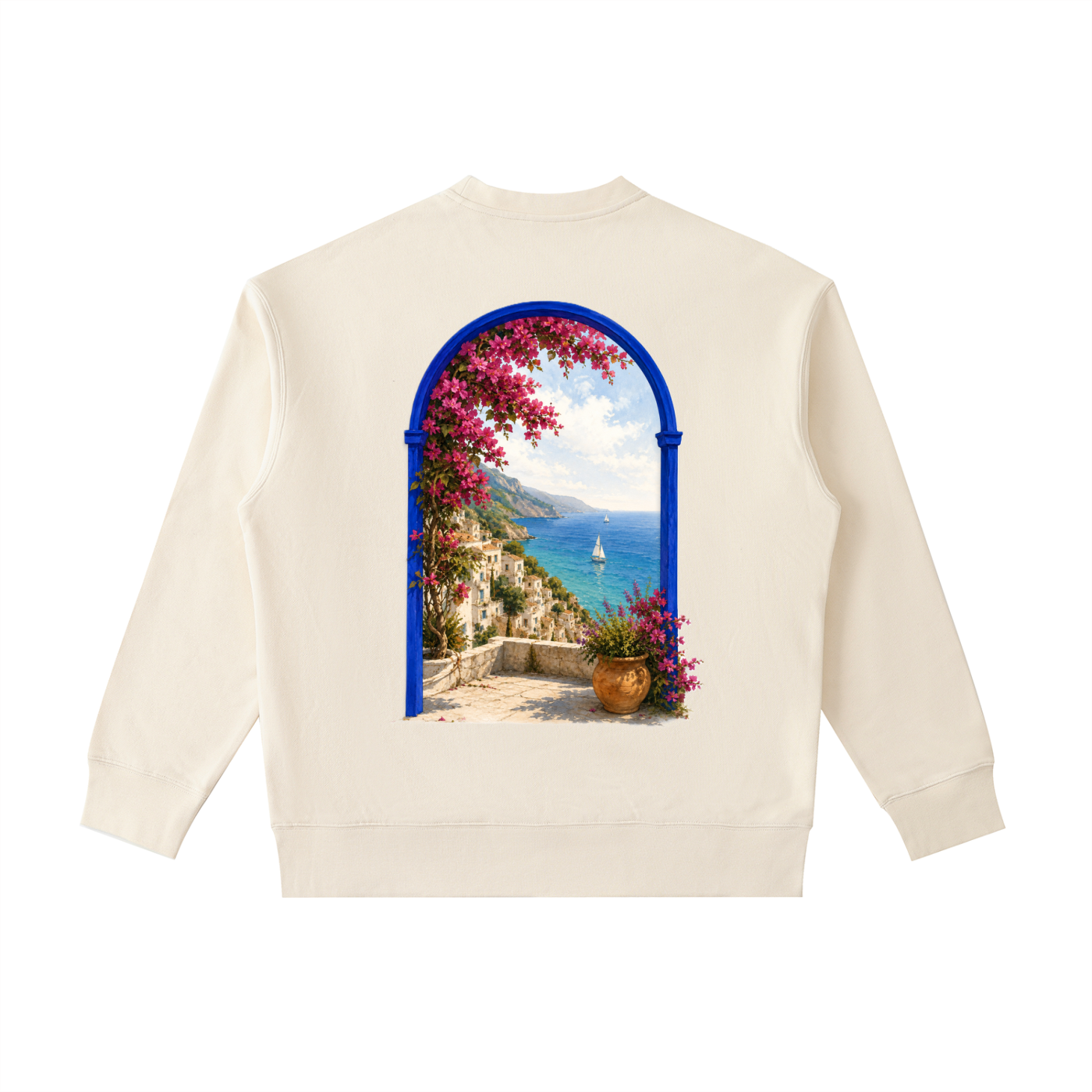 Bougainvillea Arch Apricot Crewneck Sweatshirt