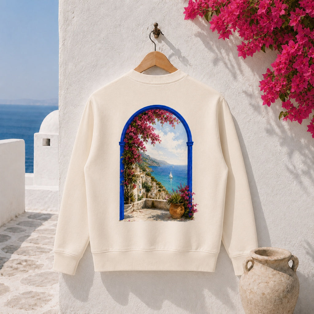 Bougainvillea Arch Apricot Crewneck Sweatshirt