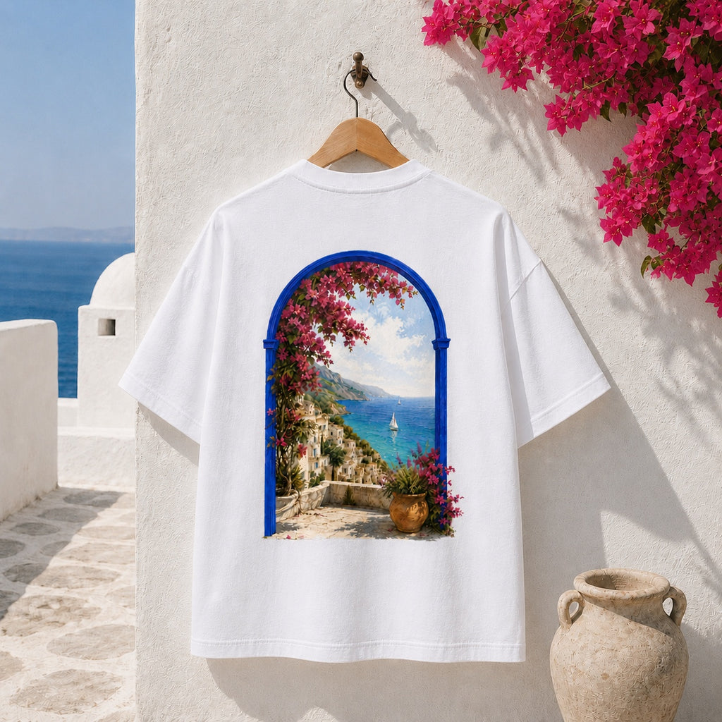 Bougainvillea Arch White Tee